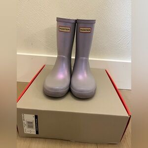 Hunter Kids Iridescent Lilac Rain Boots